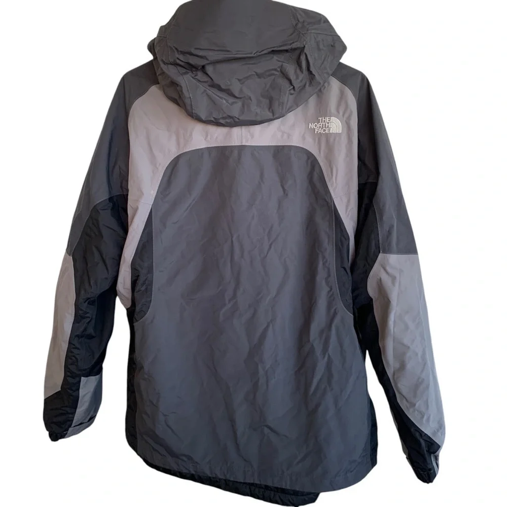 The North Face Men's Jacket Large Gray Black With Liner Hyvent Winter Coat